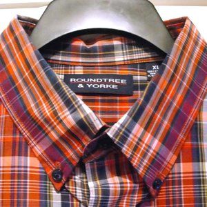 Roundtree & Yorke LS XL Orange Purple Blue Yellow White.